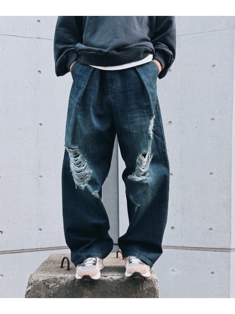 GEN_DAI/ゲンダイ/oiled wash denim ROYAL FLASH ロイヤルフラッシュ パンツ ジーンズ・デニムパンツ ブルー【送料無料】[ Fashion]