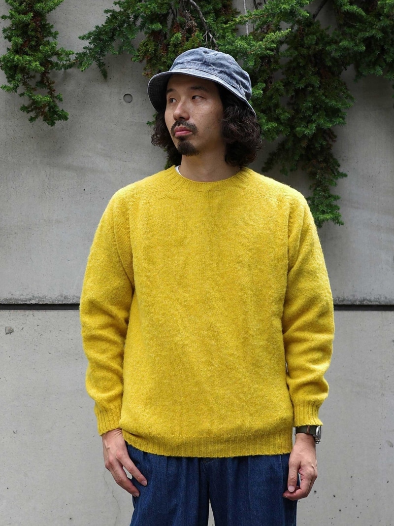 【SALE／50%OFF】INVERALLAN/インバーアラン 別注SHAGGY CREW SHETLAND SWEATER BEAVER ビーバー トップス 編み物 さくら色 黄色 青碧 緑であること【RBA_E】【貨物輸送無料】[ Fashion]