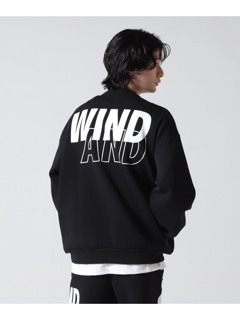 WIND AND SEA(ウィンダンシー)Loose fit crewneck sweat shirt B\u00272nd ビーセカンド トップス スウェット・トレーナー 黒いこと【貨物輸送無料】[ Fashion]