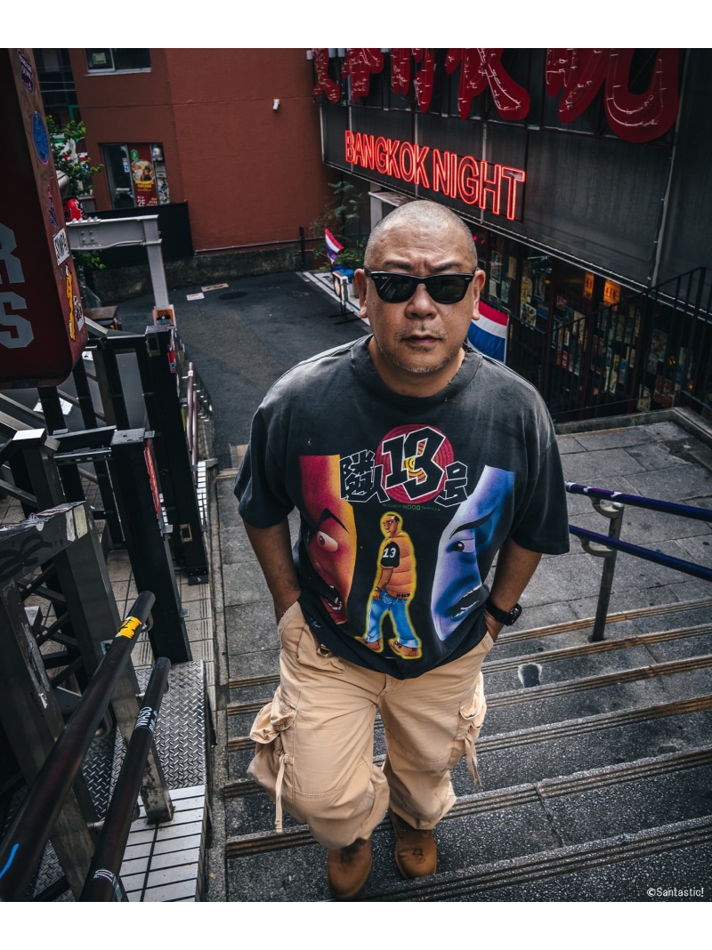 SAINT MICHAEL/セントマイケル/GS_SS TEE/隣人13号/BLACK ROYAL FLASH ロイヤルフラッシュ トップス カットソー・Tシャツ ブラック【送料無料】[ Fashion]