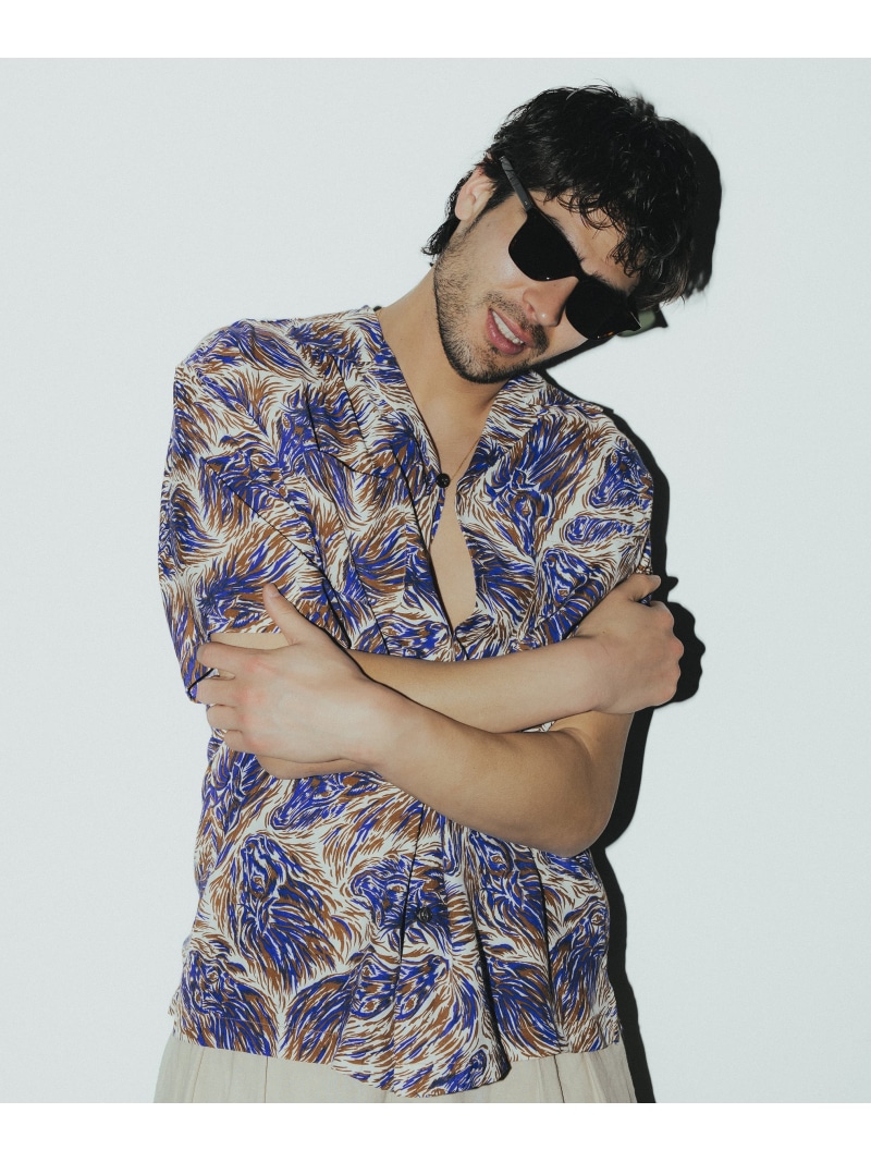 HORSE RAYON SHIRT/ホース レーヨン シャツ Schott ショット トップス シャツ・ブラウス ネイビー グリーン【送料無料】[ Fashion]｜US ONLINE STORE
