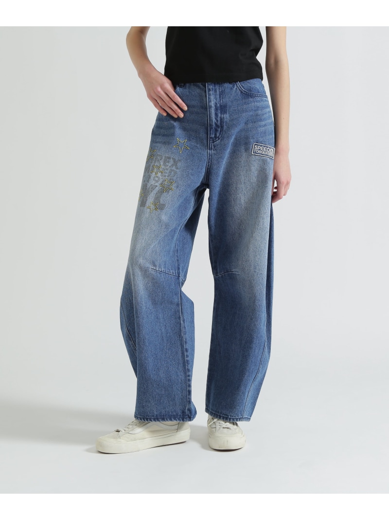 WAPPEN BARREL LEG DENIM PANTS AVIREX アヴィレックス パンツ ジーンズ・デニムパンツ ピンク ブルー【送料無料】[ Fashion]