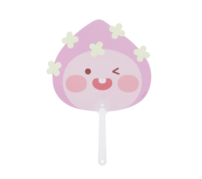 楽天市場 メール便で送料無料 カカオフレンズ 公式 うちわ アピーチ 韓国 ファン ももピーチ グッズ Usプラザ