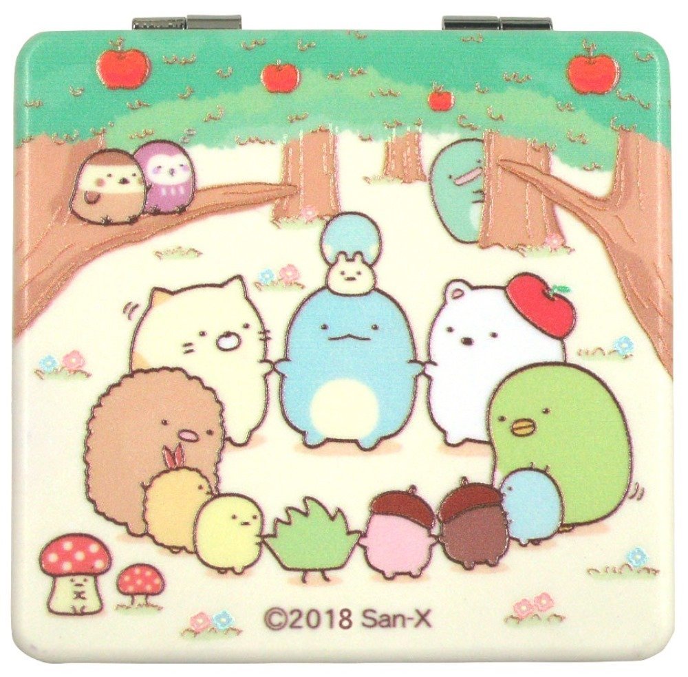 【楽天市場】メール便なら160円で全国へ!!【Sumikko gurashi★すみっコぐらし】すみっこぐらし ダブルミラー(正方形)『とかげの