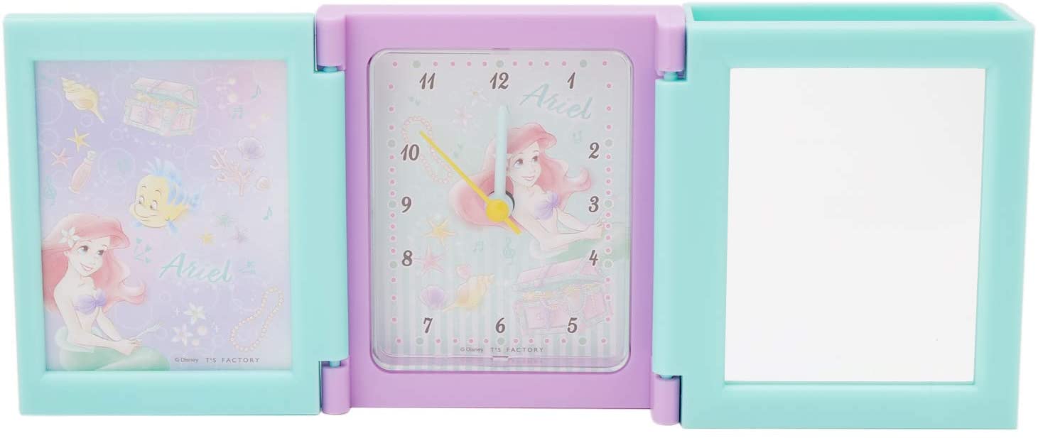 楽天市場 ディズニー プリンセス アリエル 時計 目覚まし時計 6曲メロディ スクエアledアラームクロック 12月新発売 リトルマーメイド アリエル 連続秒針 スヌーズ機能 音 振動センサーライト ベル音 グッズ アナログ ギフト 通販 クリスマスプレゼント 景品 Disney