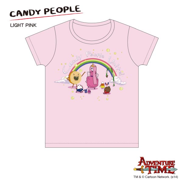 Tシャツ キッズ（140cm） キャンディピープル（ライトピンク） /アドベンチャータイム　Adventure Time画像