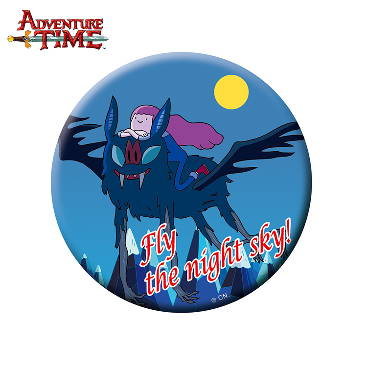 アドベンチャータイム 缶バッチ/夜空を飛べ！（75mm）マーセリン・バブルガムプリンセス Adventure Time画像