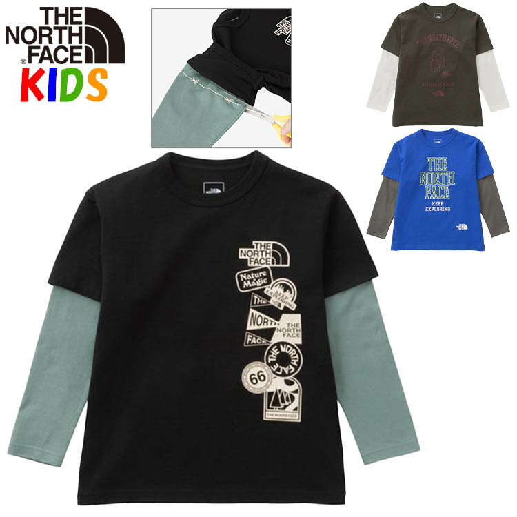 ザ・ノース・フェイス キッズ 長袖Tシャツ LTSピカ【100-150cm】North Face 【オーガニック男の子女の子アウトドアブランドおしゃれカッコイイ】
