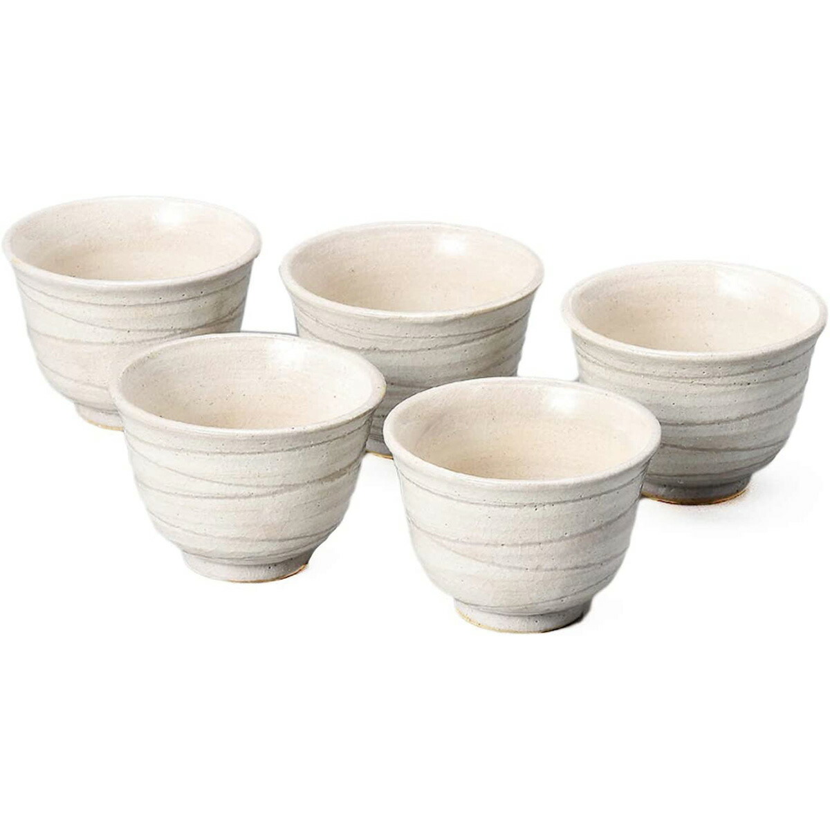 美濃焼 - 未使用 美濃焼 陽明庵 加納直彦  湯呑揃 5客 茶道具 煎茶 茶器 作家物 美濃焼】華唐草 茶托付煎茶揃 ポット・湯呑5客 セット【株式会社