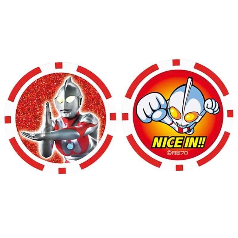 Enjoy Caddie Bag(エンジョイキャディーバッグ) グリーンマーカー ウルトラマン チップタイプ UMMC001 レッド φ約40mm画像