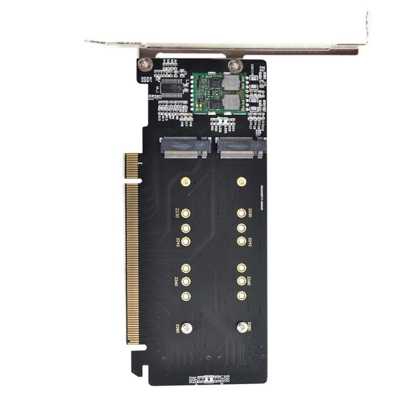 CY M.2 NVME Gen 3.0アダプター クールファン付き デュアル2X 4X NVME M.2 AHCIからPCIE Express 3.0 Gen3 X8 X16 RAIDカードアダプター VROC Raid0ハイパーアダプター。