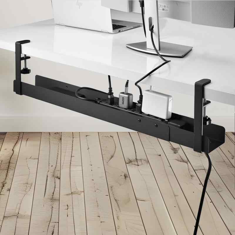 StarTech.com ケーブル配線トレー/クランプ式/長さ調節可能/工具不要/ブラック CALB-DESK-CABLE-TRAY|うたかた雑貨