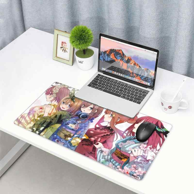 五等分の花嫁 中野五姉妹着物人気 超大型超厚サイズ設計マウスパッドテーブルクロス75×40サイズ画像