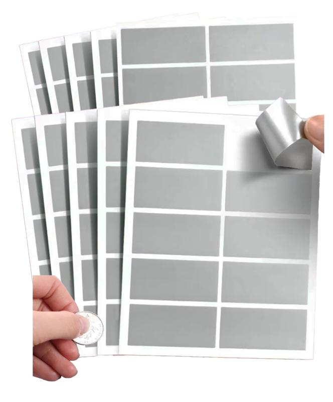 楽天市場】スクラッチシール 長方形 100枚 ゲーム 抽選 くじ