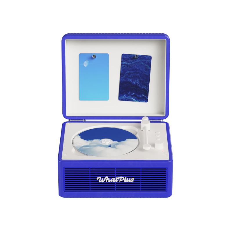 WhatPlus CDプレーヤー Bluetoothスピーカー 一体型 充電式バッテリー内蔵 APP操作可能 磁吸背板付き 推し活対応 レトロデザイン ギフト最適|うたかた雑貨