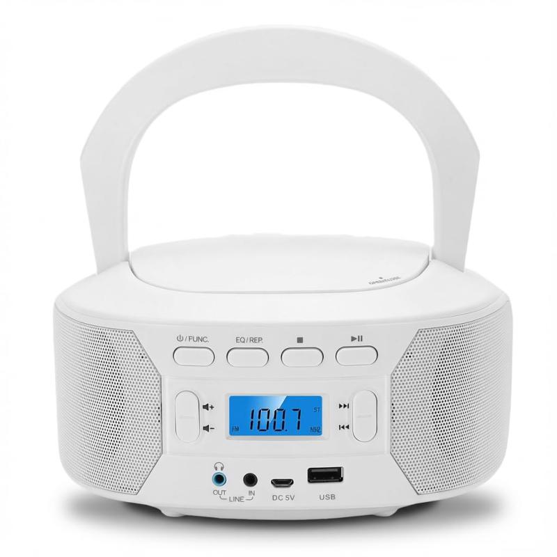 SENECESLI Bluetooth、USB、MP3、FM ラジオ、AUX 入力を備えたポータブル CD プレーヤー、家庭用および車用エンターテイメント用のトップローディング設計|うたかた雑貨