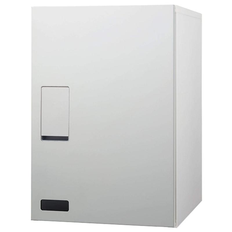 ナスタ(NASTA) 宅配ボックス 壁付タイプ 大型 確認窓付き KS-TLT340-F500-LM 前入前出 プッシュボタン錠 ライトグレー×メタリックシルバー|うたかた雑貨