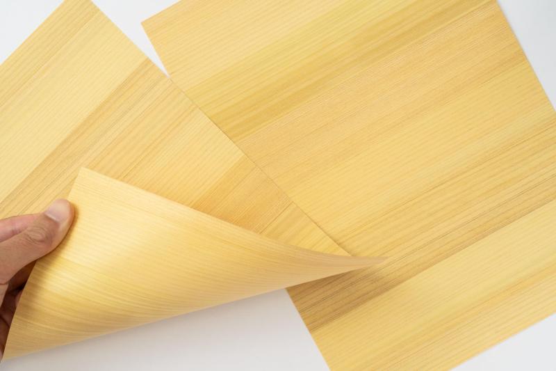 木の紙(両面木/木目:横/ヒノキまさ目)キヤノン製/ブラザー製家庭用インクジェットプリンター用 A4サイズ|うたかた雑貨
