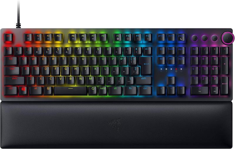 ゲーミングキーボード Huntsman V2 JP Linear Optical Switch 日本語 JP配列 オプティカルスイッチ リニア触感 静音 ダブルショット PBT キーキャップ リストレスト Chroma RGB RZ03-03930800|うたかた雑貨