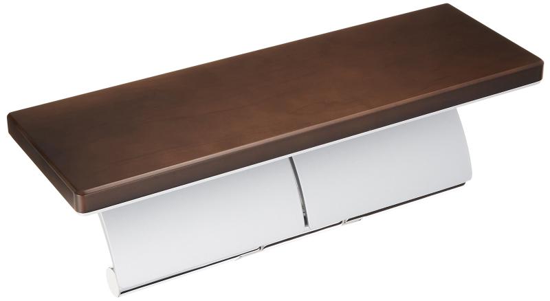 TOTO 二連紙巻器 棚付き(天然木) メタル製 YH63BK 芯棒可動式｜うたかた雑貨