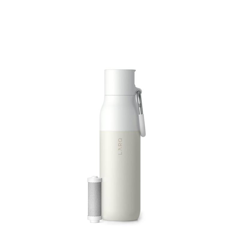 LARQ ラーク Bottle Filtered ボトル フィルター Granite White - 500ml 浄水フィルター付きウォーターボトル 保冷&保温(魔法ビン)鉛、重金属、塩素など 有害物質除去機能|うたかた雑貨
