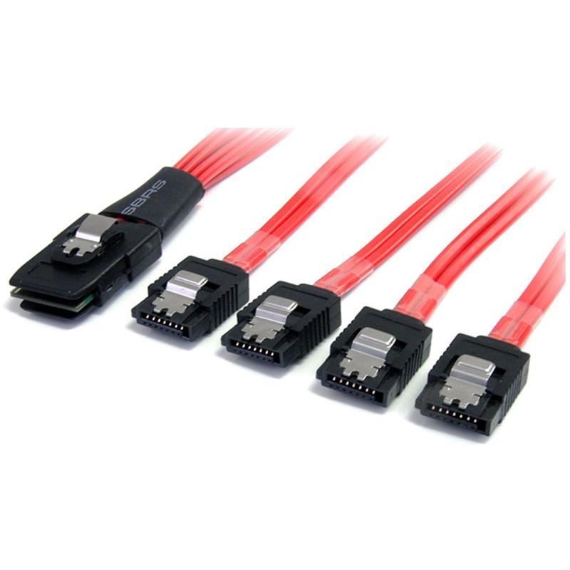 StarTech.com SAS SFF-8087(miniSAS)-4x ラッチ付きSATAケーブル 50cm SAS8087S450