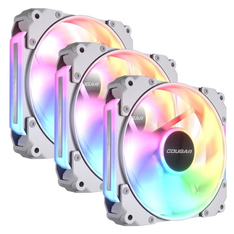 COUGAR Apolar 120 ARGB White 3 in one シームレスなデイジーチェーン接続が可能 120mm ARGBファン・ホワイトモデル3個パック [ CF-APR12HW3-RGB ]
