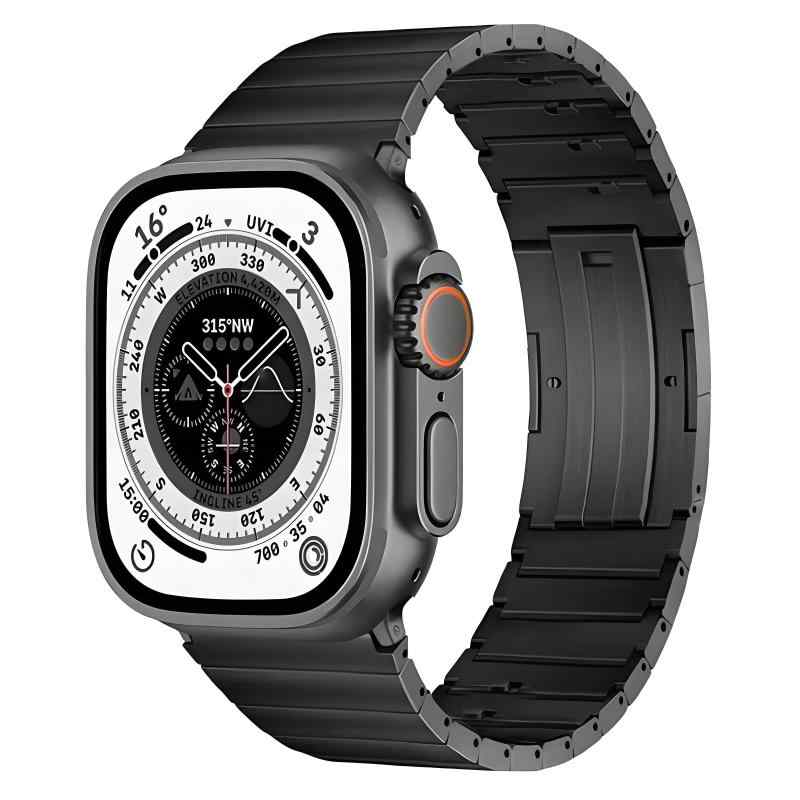 [Tyqzor] For apple watch ダンス楽隊 チタン 御前上等 For アップルウォッチ ダンス楽隊 超軽さ 金属元素三尺帯 耐摩耗 防錆 繋ぎ合わせる器付き添い人 For apple watch Ultra 3 / 2 / 1 / Series 11 10 9 8