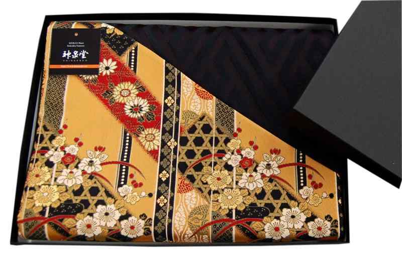 和風 着物テーブルランナー 帯 箱入り 包装済 人気 海外向けギフトにも 120cm (極)
