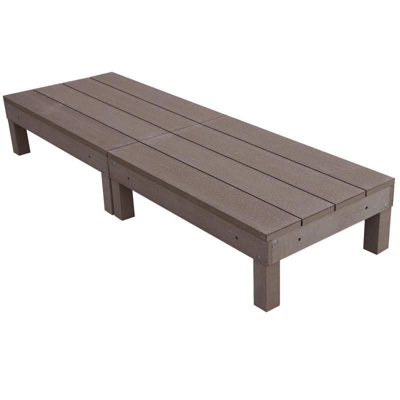 アイガーデン(igarden) アイウッドデッキ60系 人工木製 ダークブラウン 幅598&times;奥行900&times;高280mm 2点セット i10368_2d60_db｜うたかた雑貨