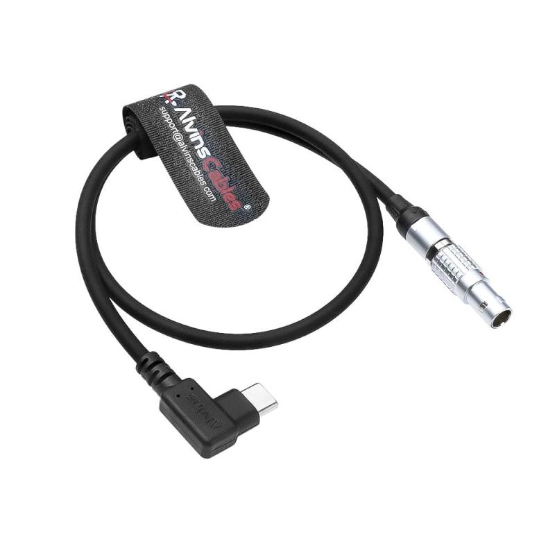 Alvin's Cables PD USB-C to 2ピン 電源ケーブル、L型Type-C、TILTA/Teradek/SmallHD/Z-CAM対応 高速充電