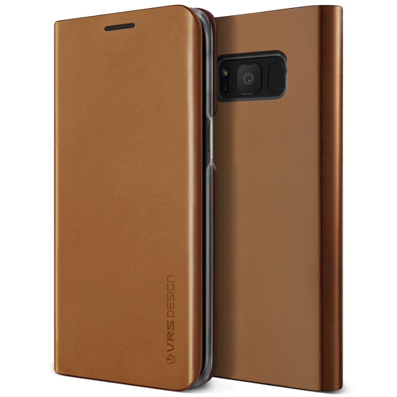 Galaxy S8 入れもの 本革 VRS DESIGN Native S 万覚え帳型 磁石なし お手々お手伝いさん なめし革 万覚え帳 押しかぶせる ［ 天の河 S8 専用 ］