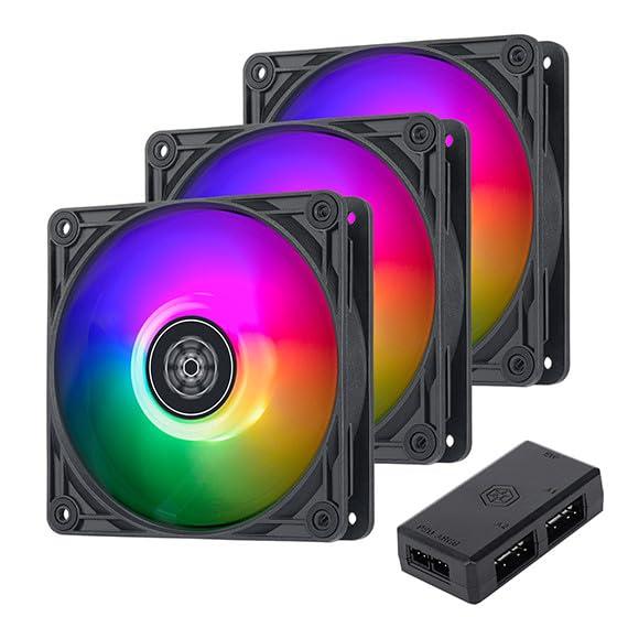 SilverStone ケースファン 120mm 3個入り SST-VS120B-ARGB-3PK ARGBファン
