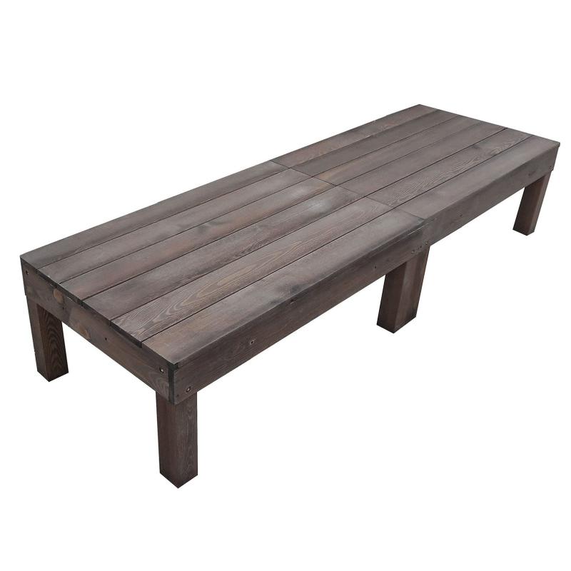 アイガーデン(igarden) 天然木製ウッドデッキ60系 ダークブラウン 幅598mmX奥900mmX高280mm 2台 i10198-2d60-db