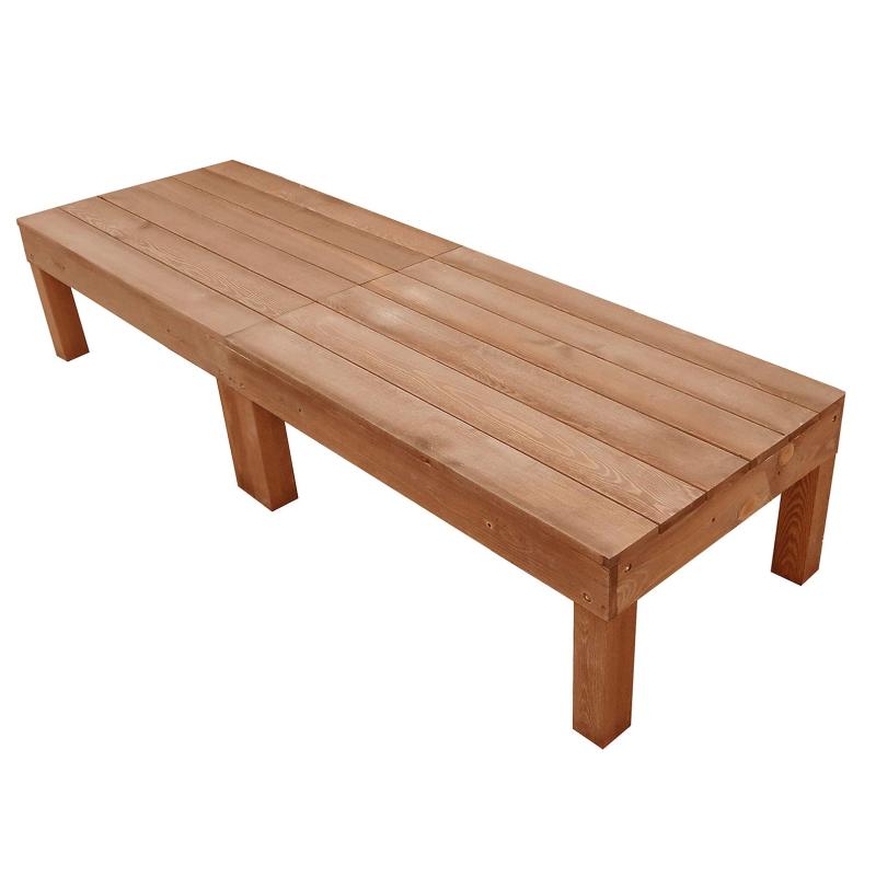 アイガーデン(igarden) 天然木製ウッドデッキ60系 ブラウン 幅598mmX奥900mmX高280mm 2台 i10198-2d60-br