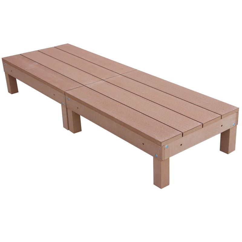 アイガーデン(igarden) アイウッドデッキ60系 人工木製 ナチュラル 幅598×奥行900×高280mm 2点セット i10368_2d60_n