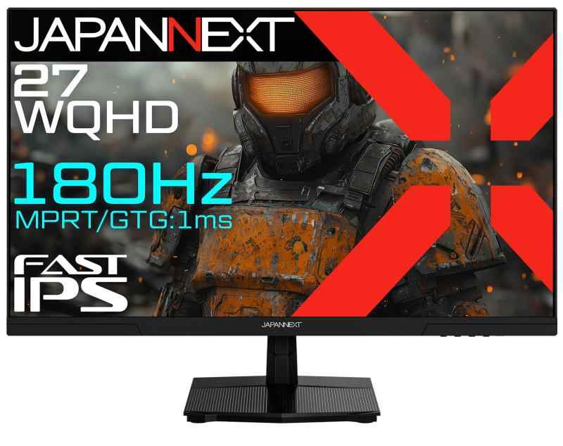 JAPANNEXT 27in FAST IPSダイアログボックス積み上げる 180サイクル相応う WQHD(2560x1440)解像力 ゲーミングモニター JN-i27G180Q HDMI2.1 DP HDR 1ms(OD時:GTG/MPRT) なおなお書き5 WQHD:120サイクル接
