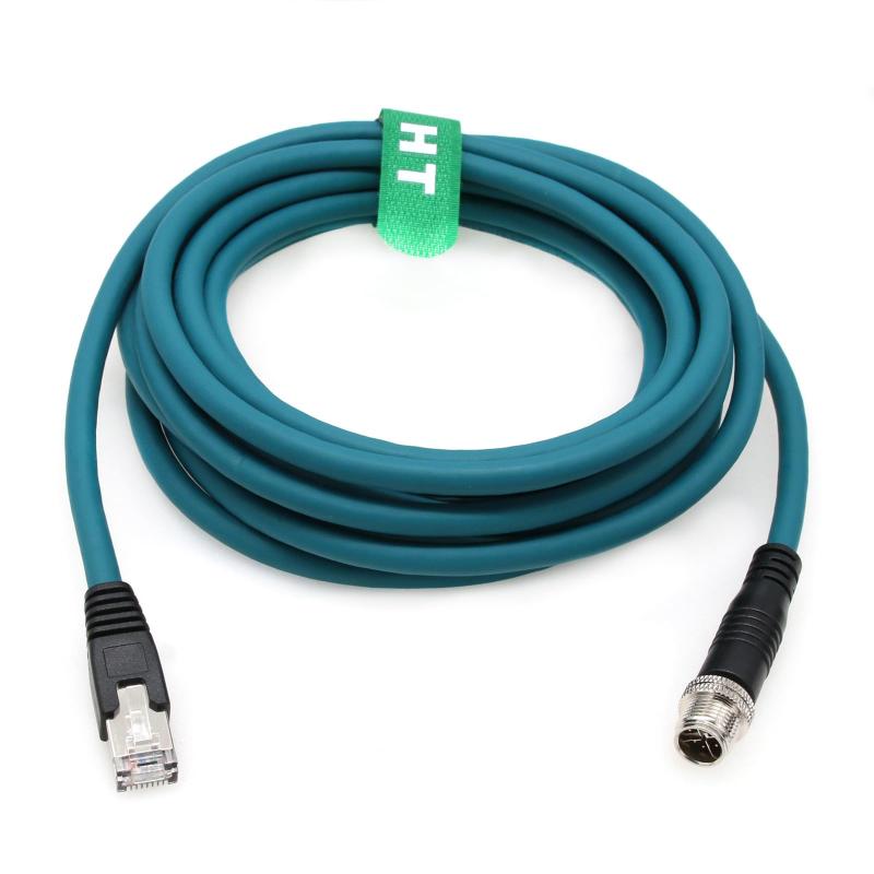 HangTon M12 イーサネット 8いの一番 X吊りひも RJ45 CAT-7e 有線テレビ Basler Cognex IS2000 7000 8000 加工用写真機検知器 (20米突)