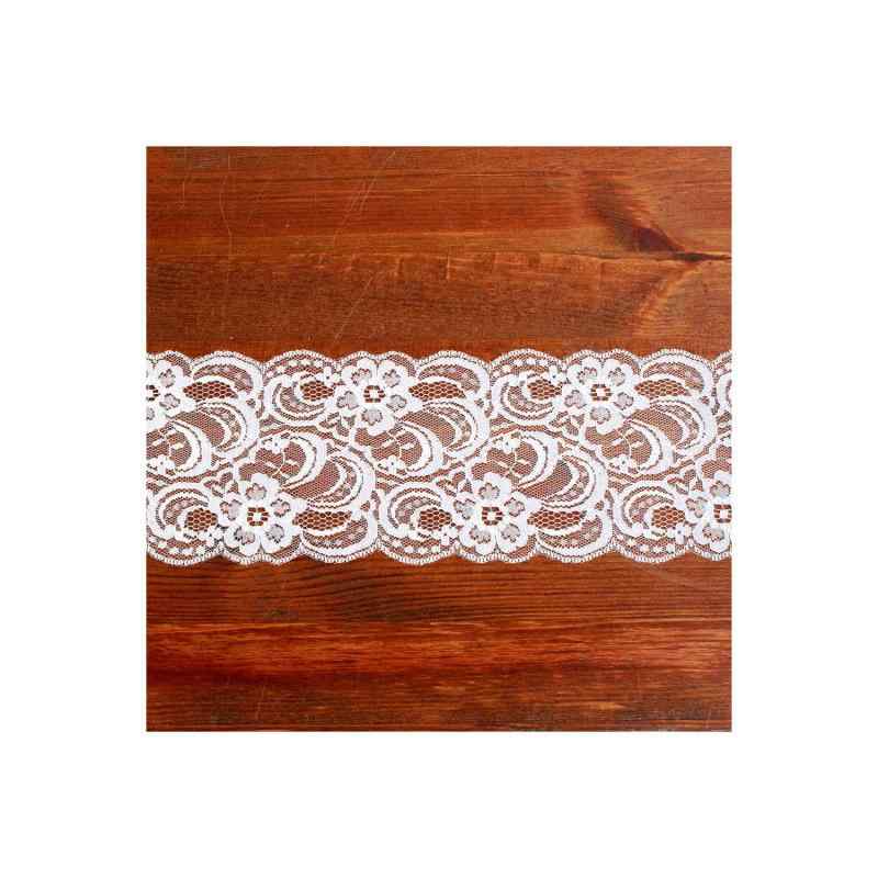 一井商店　 ラッセルレース フラワー 幅9cm 20m巻 (巻) 白 RL3610-0