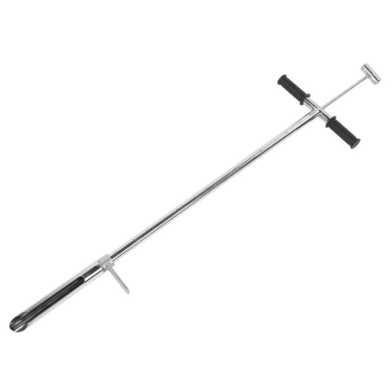 土壌サンプラー判断 長さ105cm 直径38mm ステンレス鋼土壌サンプリングツール ステップ台付き土壌サンプリング用土壌見通し土壌サンプラーツール, 基準サイズ歪みにくい使いやすい土壌に最