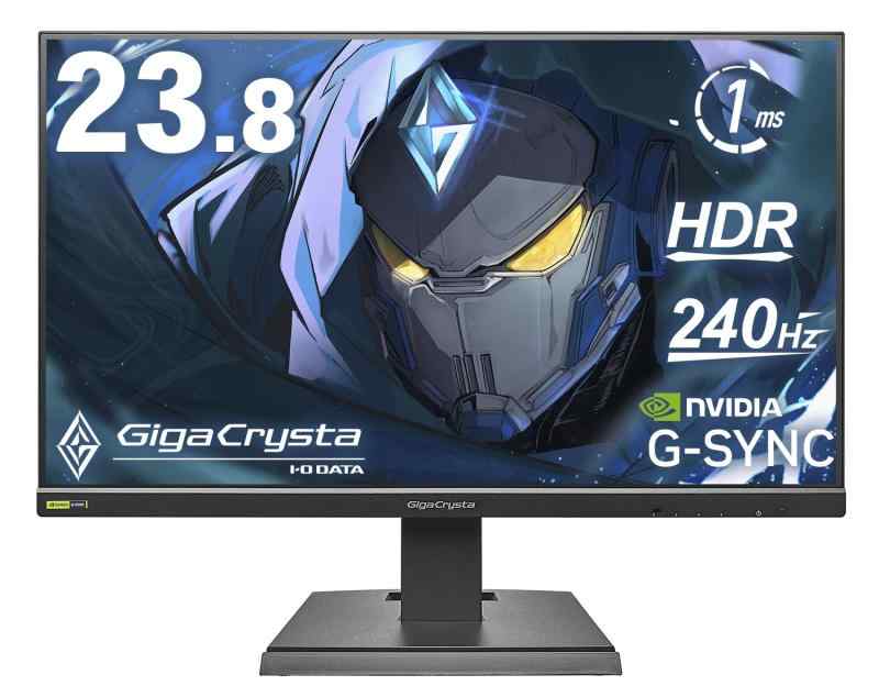 GigaCrysta LCD-GD242UDB 240サイクル相応う 23.8型 G-SYNC Compatible御墨付きゲーミングモニター シャドウブラック デ