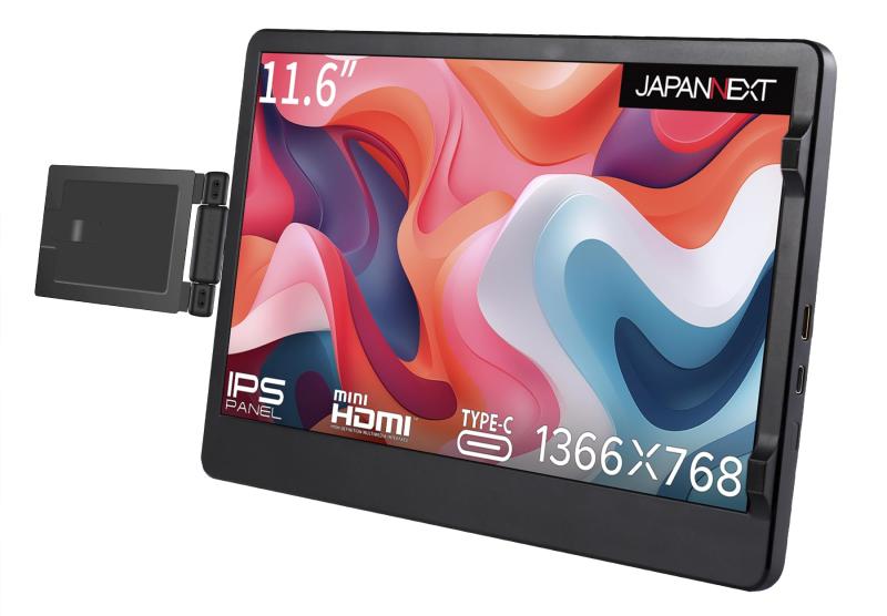 【整備済み品】JAPANNEXT 11.6インチ モバイルモニター IPS パネル FWXGA 1366x768解像度 (Type C/MAC PC対応 / sRGB100% / 非光沢) JN-MDO-IPS116｜うたかた雑貨