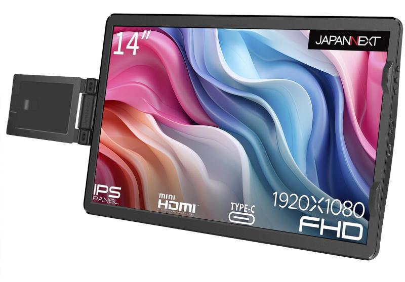【保全済み品】JAPANNEXT 14in 移動性管する IPS ダイアログボックス 盛りだくさん固定ディスク 1920x1080解像力 (Type C/MAC パソコン相応う / sRGB100% / 非光輝) JN-MDO-IPS140FHD