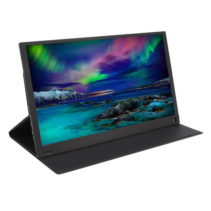 15.6インチ ポータブルモニター IPS HDR HD 4K ゲームモニター 16:9 LED コンピュータディスプレイ タイプC ラップトップトラベルモニター スピーカー付き ラップトップPC電話用レザーケース付き ( 13,046円