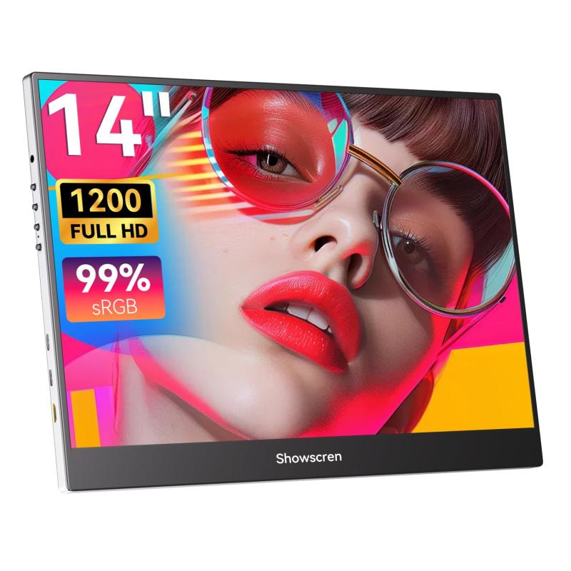 15.6インチ ポータブルモニター FHD 1920x1080P 99%sRGB 60Hz ミニHDMI USB-C 外付けコンピューターモニター