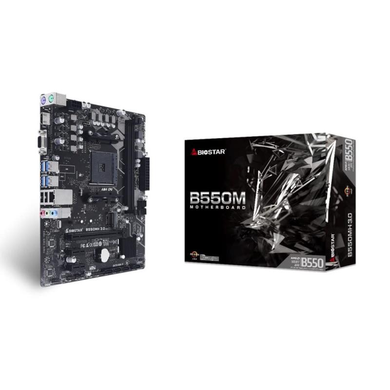 BIOSTAR AMD B550手当て仕掛ける積み上げる・AMD Ryzen 5000つづき物中央処理装置相応う 高コストパフォーマンスMicroATXお母さんゲーム盤 [ B550MH 3.0 ]