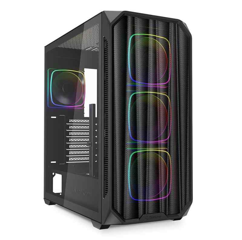 Sharkoon 背面コネクタ対応ミドルタワーPCケース AK5 RGB