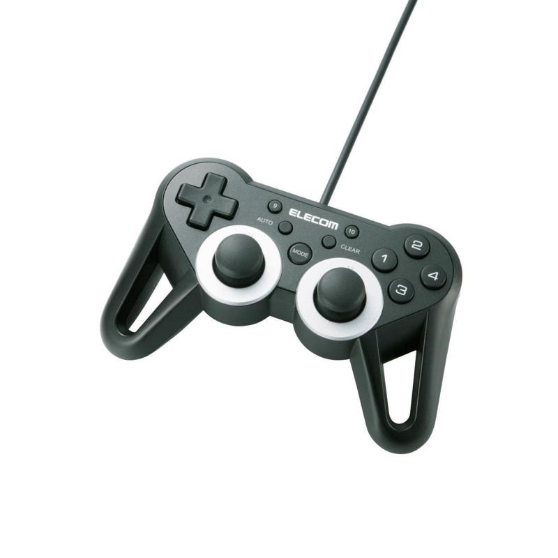【2010年モデル】エレコム ゲームパッド USB接続 12ボタンアナログスティック搭載 振動/連射 高耐久 【ファイナルファンタジーXIV: 新生エオルゼア推奨】 ブラック JC-U3312SBK|うたかた雑貨