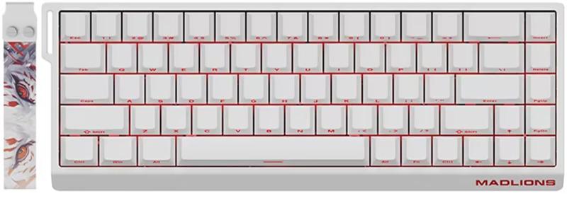 MADLONS MAD 68 HE RGB 磁気スイッチ eスポーツゲーミングキーボード、ラピッドトリガーキーボード - ホール効果スイッチ - 8K Hz ポーリング - Win/Mac対応 - 調整可能な作動 -RGB ホットスワップ、白|うたかた雑貨