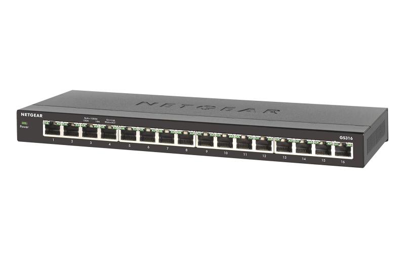 【製造会社生み出すこと為し終わる品】 NETGEAR 卓上型パウダーコンパクト アンマネージスイッチングハブ GS316 ギガビット 16界面 静音気違い受け答え 省ワット数腹積もり 3年